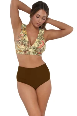 Fashion Sunsets Island Spice Capri High Waist Bottom