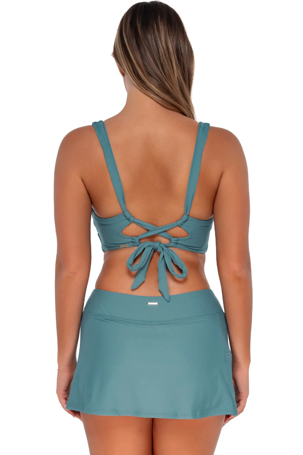 Clearance Sunsets Ocean Sporty Swim Skirt