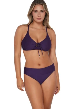 Fashion Sunsets Paradise Plum Hannah High Waist Bottom