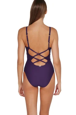 Outlet Sunsets Paradise Plum Veronica One Piece