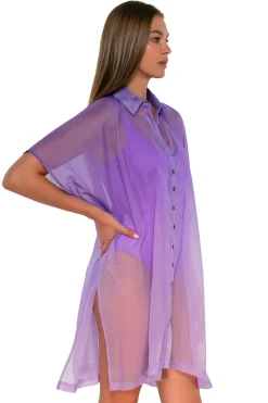 Discount Sunsets Passion Flower Shore Thing Tunic