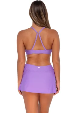 Hot Sunsets Passion Flower Sporty Swim Skirt