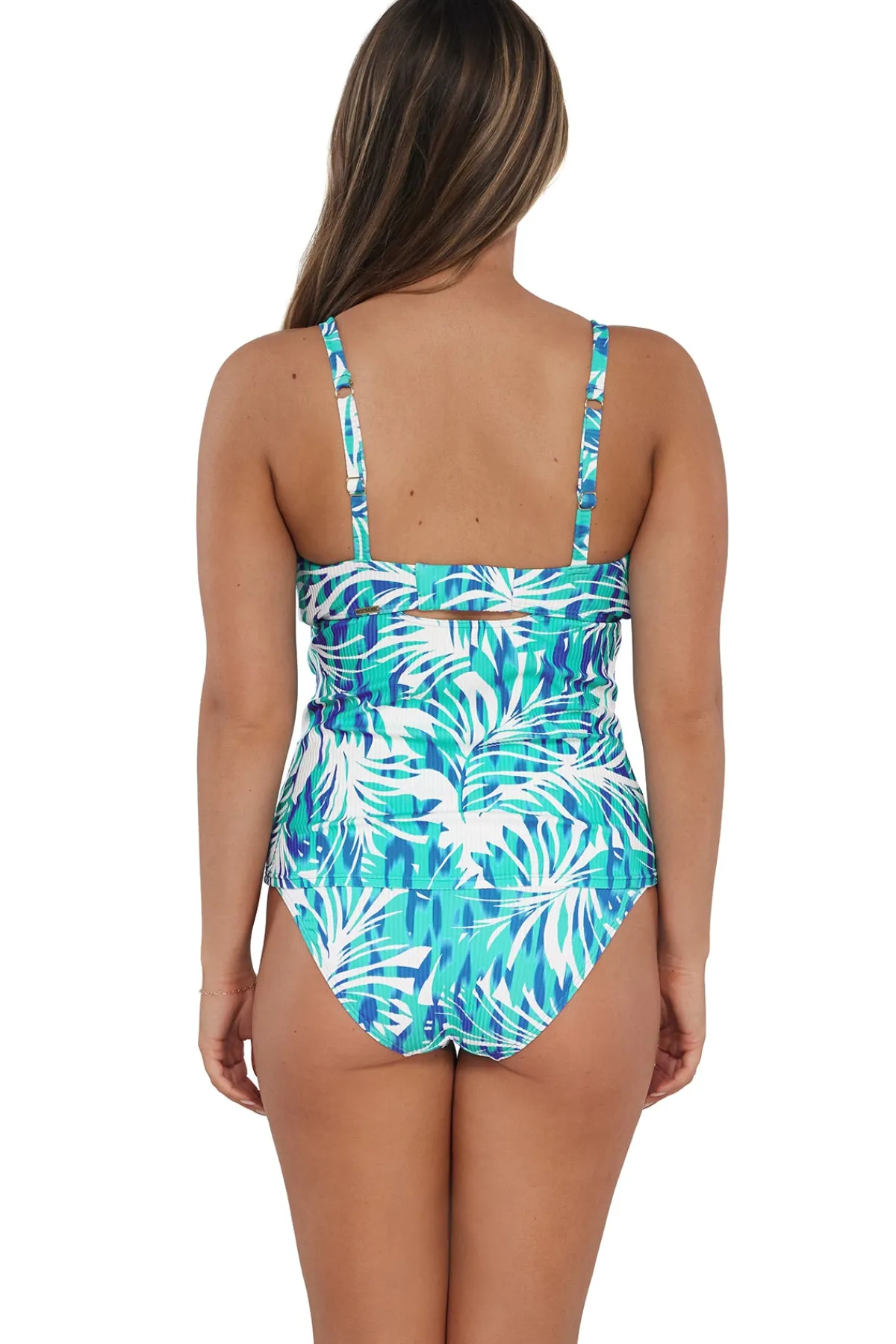 Fashion Sunsets Sea Breeze Sandbar Rib Zuri V-Wire Tankini Top