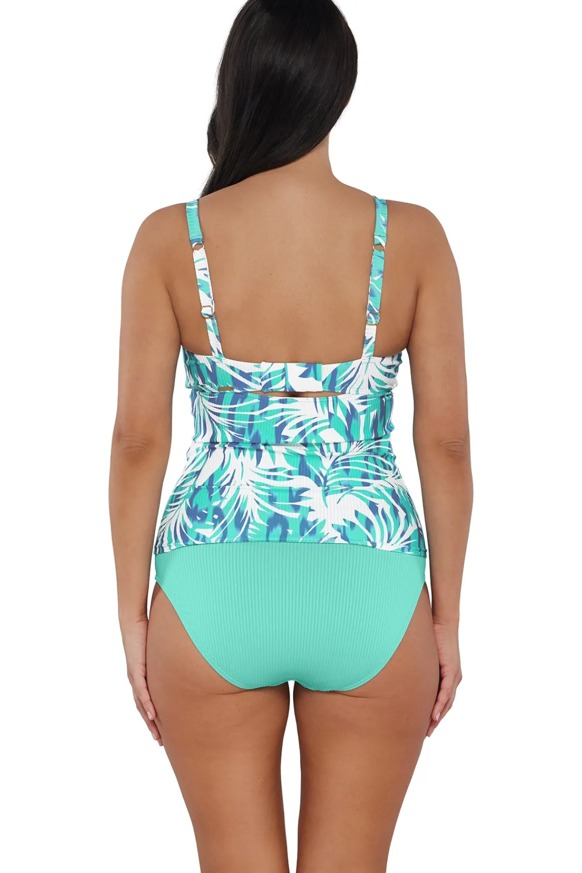 Fashion Sunsets Sea Breeze Sandbar Rib Zuri V-Wire Tankini Top