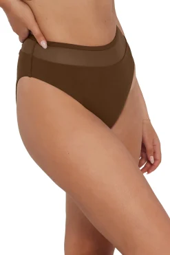 Clearance Sunsets Tiki Brown Annie High Waist Bottom