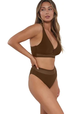 Outlet Sunsets Tiki Brown Danica Top