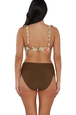New Sunsets Tiki Brown Hannah High Waist Bottom