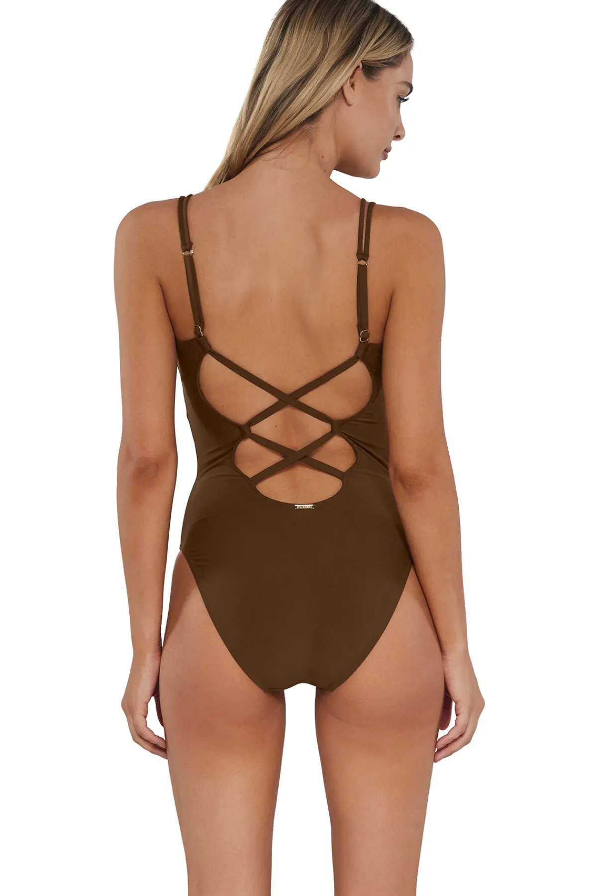 Discount Sunsets Tiki Brown Veronica One Piece