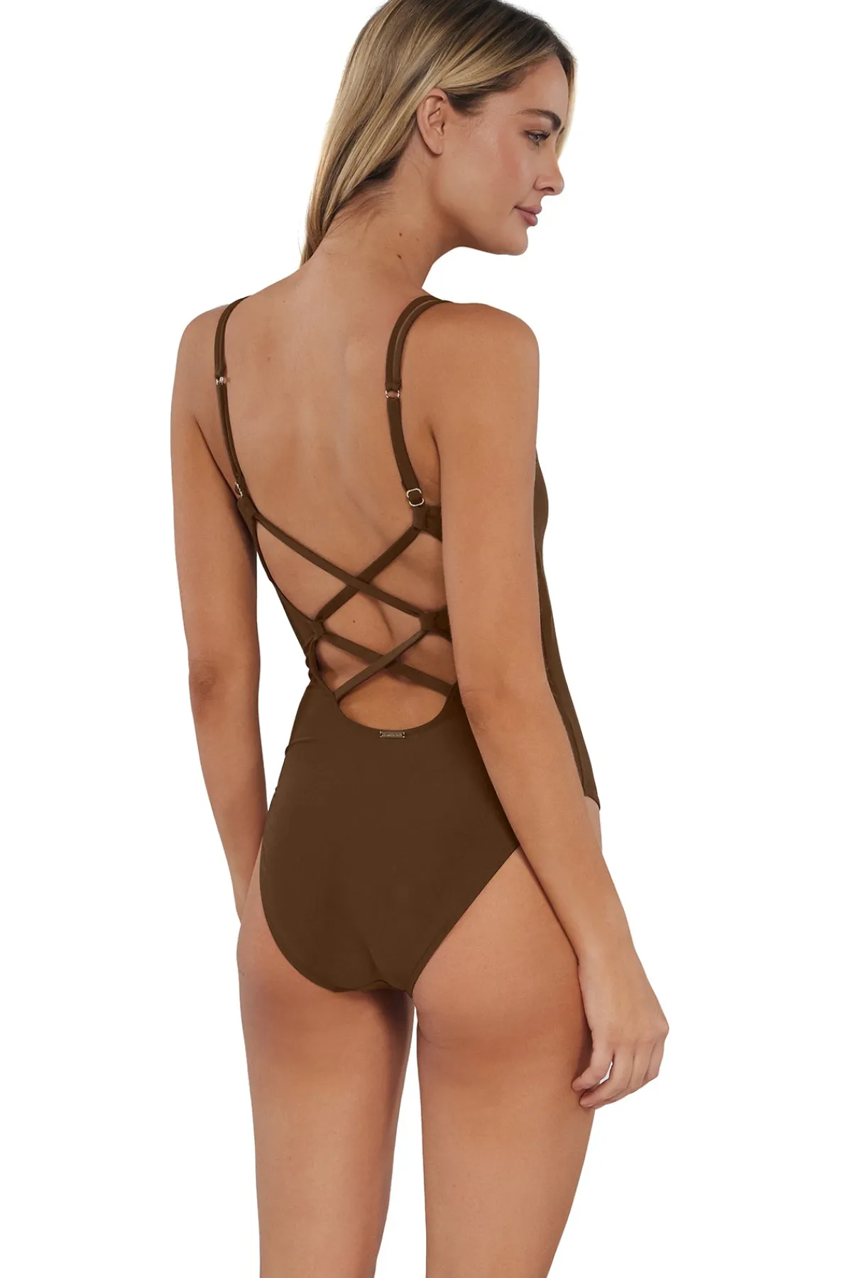 Discount Sunsets Tiki Brown Veronica One Piece