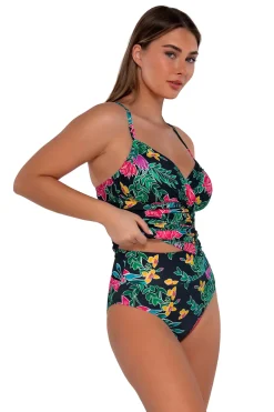 Outlet Sunsets Twilight Blooms Serena Tankini Top