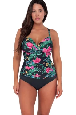 Outlet Sunsets Twilight Blooms Serena Tankini Top