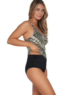 Fashion Sunsets Venice Seagrass Texture Zuri V-Wire Tankini Top