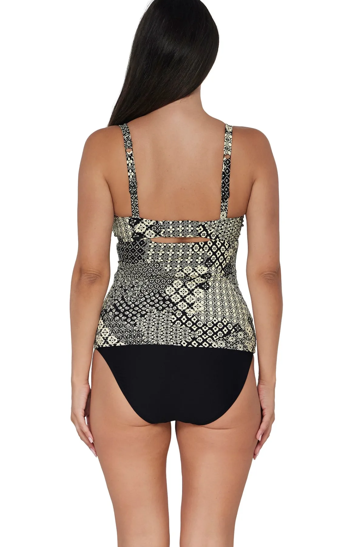 Fashion Sunsets Venice Seagrass Texture Zuri V-Wire Tankini Top