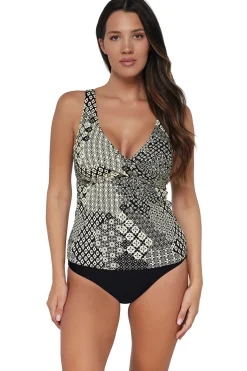 New Sunsets Venice Seagrass Texture Elsie Tankini Top