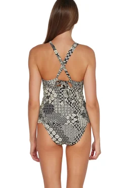 Clearance Sunsets Venice Seagrass Texture Mia Tankini Top