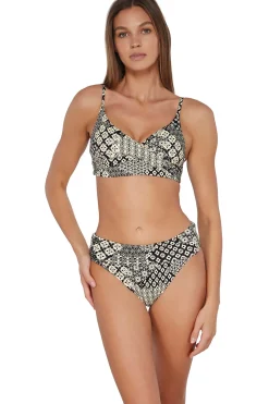 Sale Sunsets Venice Seagrass Texture Hannah High Waist Bottom