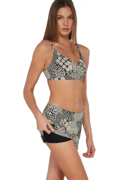 Sale Sunsets Venice Seagrass Texture Sporty Swim Skirt Bottom
