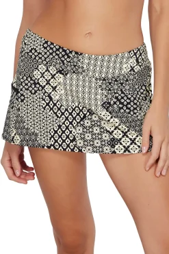 Sale Sunsets Venice Seagrass Texture Sporty Swim Skirt Bottom