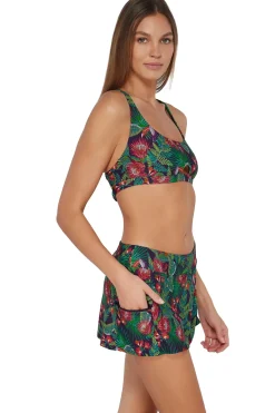 New Sunsets Welcome To Rio Sporty Swim Skirt Bottom