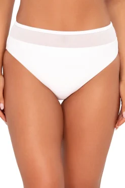 Sale Sunsets White Lily Annie High Waist Bottom